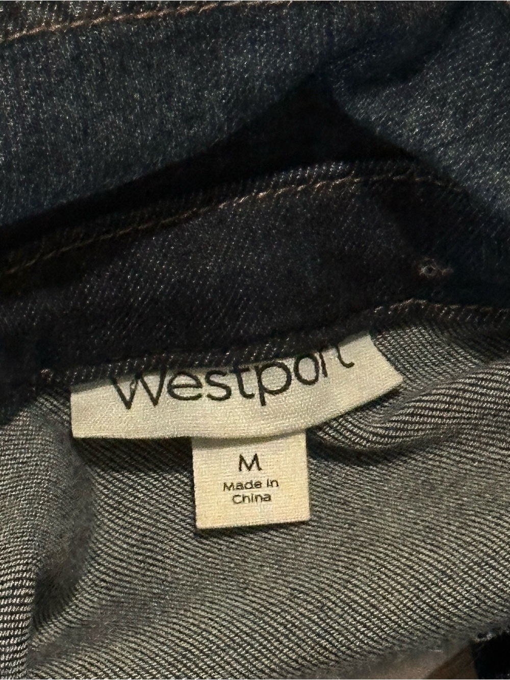 Westport Embroidered Rose Denim Jacket – Dark Wash Floral Shacket – Size M - Picture 12 of 12